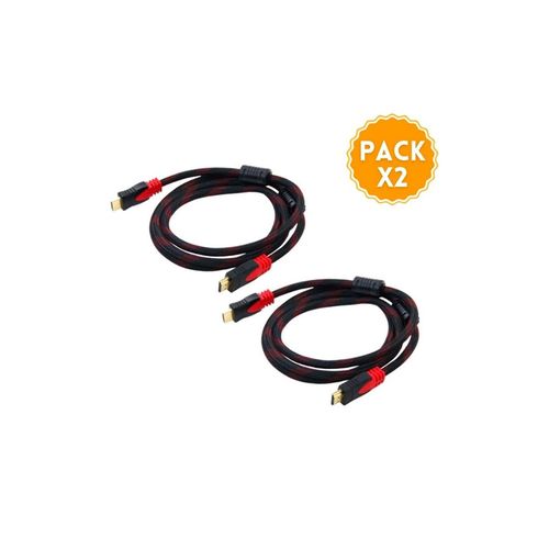 CABLE HDMI X2 UNID ENMALLADO 1.5 METROS FULL HD 1080P