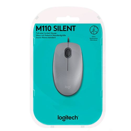 Mouse Logitech M110 Silent Optico 90% Menos Ruido Usb Gris