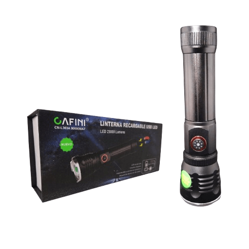 LINTERNA TÁCTICA LED RECARGABLE MULTIFUNCIÓN CAFINI L363A