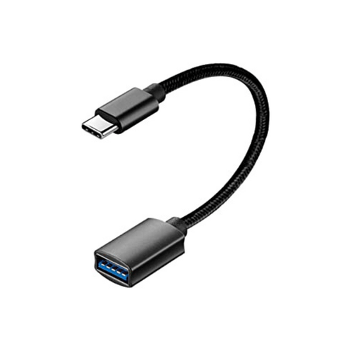 CABLE OTG ADAPTADOR DE USB A TIPO C PARA CELULARES NEGRO