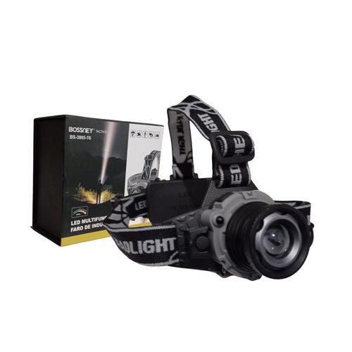 LINTERNA FRONTAL BOSSNEY RECARGABLE CON SENSOR BS-38565-T6