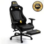 Silla-Gamer-Dreizt-King-Series-Dorado-Premium-Alta-Calidad-Reclinable-con-Posapies-Gas-Lift-Clase-4