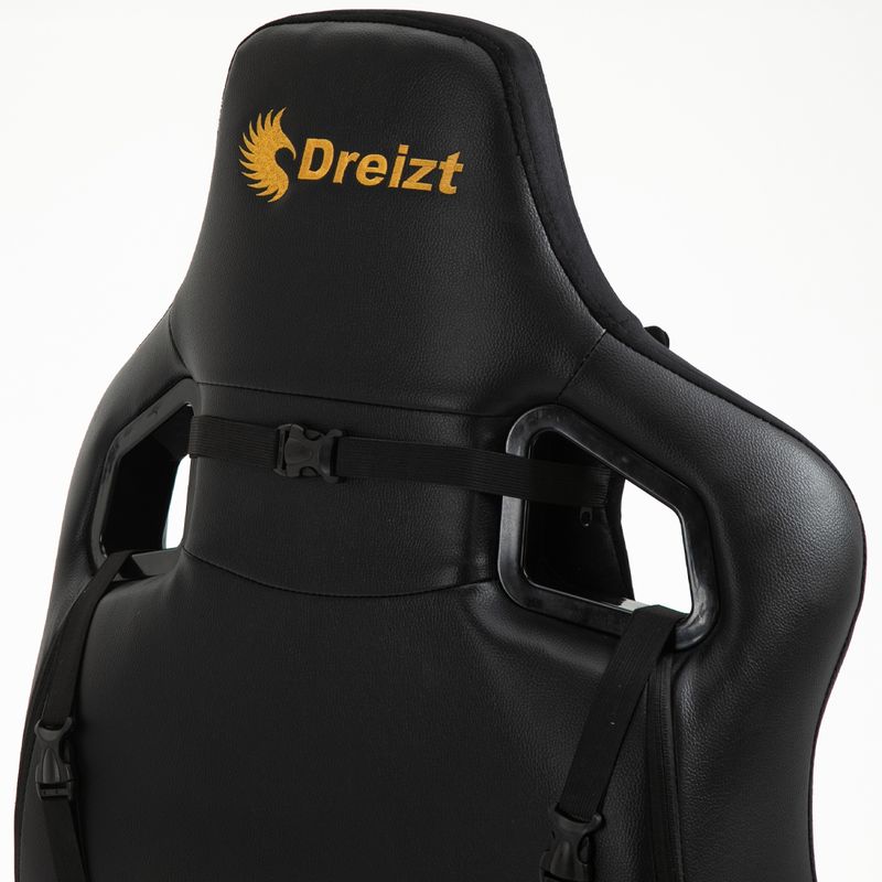 Silla-Gamer-Dreizt-King-Series-Dorado-Premium-Alta-Calidad-Reclinable-con-Posapies-Gas-Lift-Clase-4