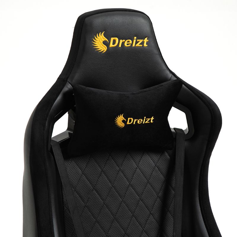 Silla-Gamer-Dreizt-King-Series-Dorado-Premium-Alta-Calidad-Reclinable-con-Posapies-Gas-Lift-Clase-4
