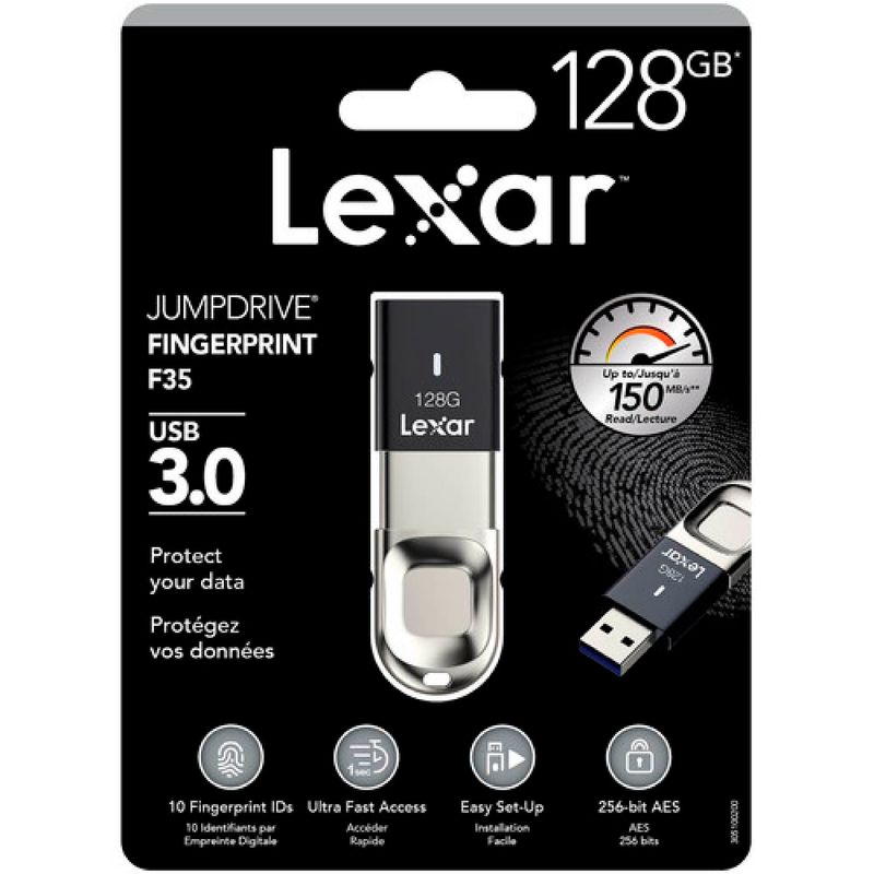 MEMORIA-USB-LEXAR-JUMPDRIVE-HUELLA-DIGITAL-F35-USB-30-128GB