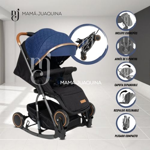 Coche Mecedora Maleta de Lujo «ROCKING PRIME» Blue