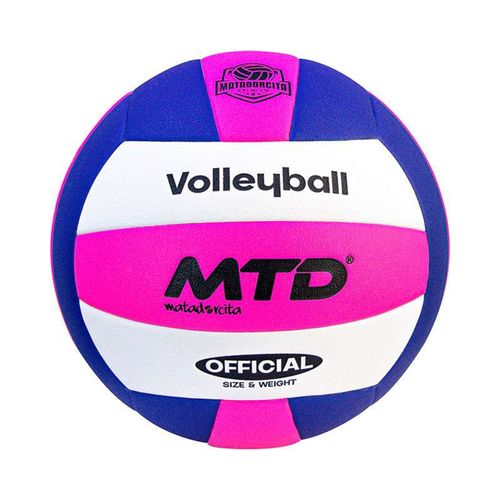 PELOTA PARA VÓLEY TALLA #5 PU THERMOSELLADO PREMIUM MTD FUCSIA AZUL