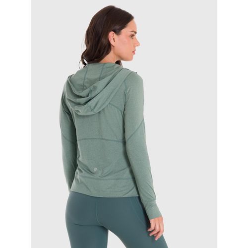 Hoodie Para Mujer Full Zip Warmer Verde Bsoul