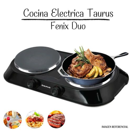 Cocina Electrica Taurus de 2 Hornillas Mod. Fenix Duo (JYA)