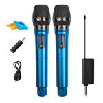 Microfonos-de-mano-Inalambrico-Recargable-Dual-G012---Azul