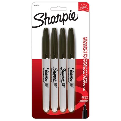 Marcador SHARPIE Permanente Negro X4