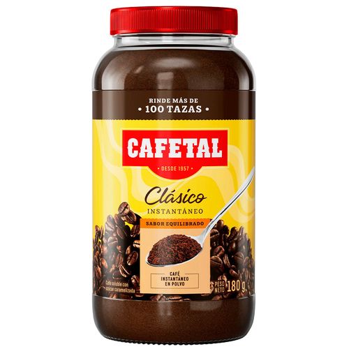 Café Instantáneo CAFETAL Frasco180g