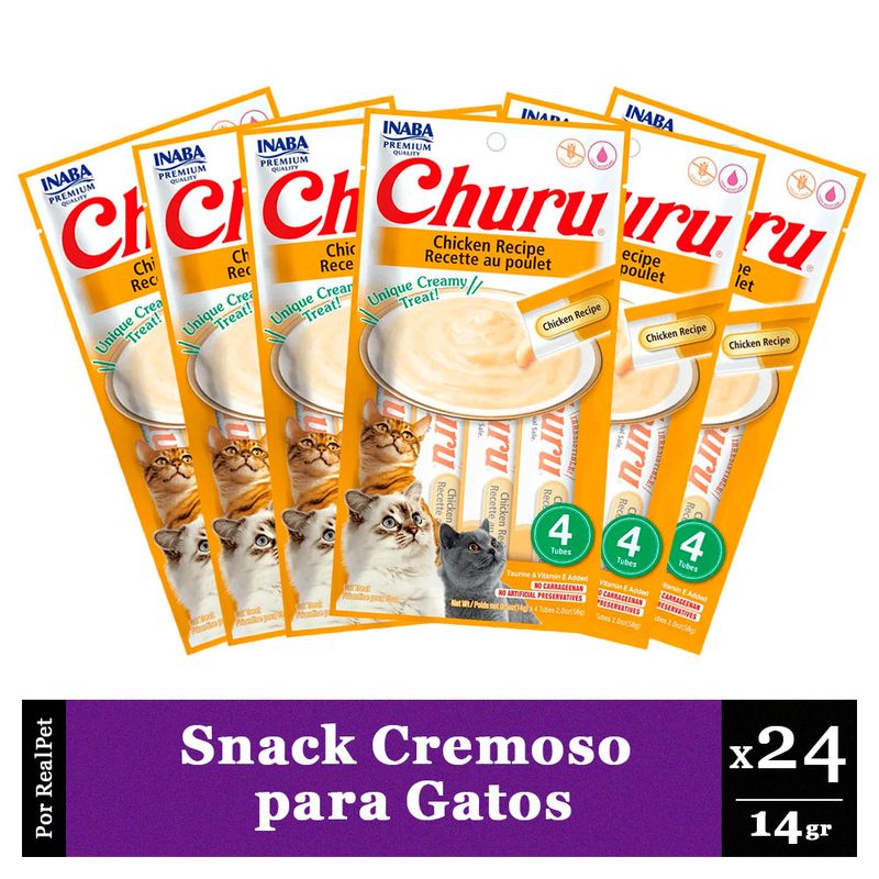 Snack-Cremoso-Gato-Churu-Sabor-Pollo-24-x-14gr