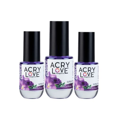 Aceite para cutícula 14ml Freesia Violeta - Acrylove 3 unid