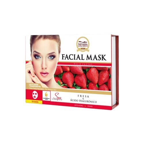 Mascarilla Facial Fresa Y Ácido Hialurónico - Nevada