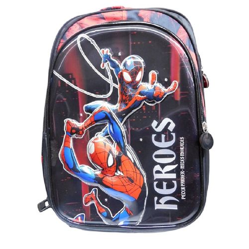 Mochila escolar con relieve 3D y luces Led - Negro