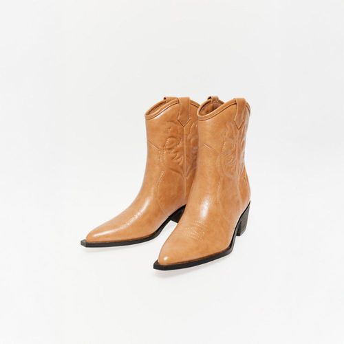 Botines Sfera Mujer Cowboy Básica Camel