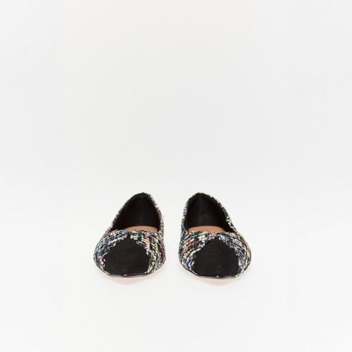 Bailarina Sfera Mujer Tweed Puntera Negro