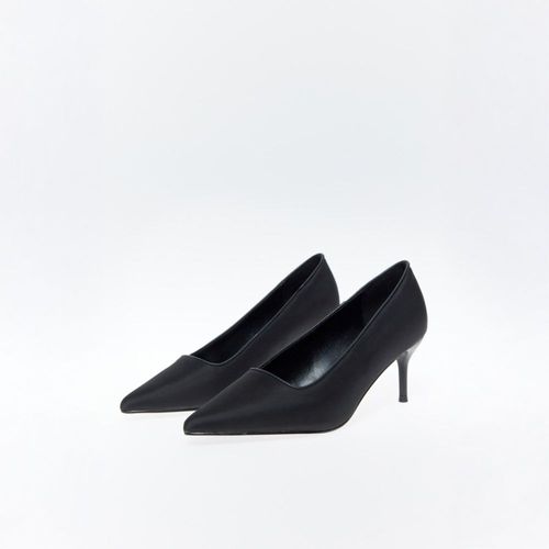 Zapatos Tacón Sfera Mujer Medio Nylon Negro