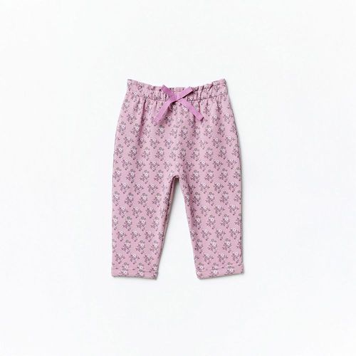 Pantalón Sfera Bebé Niña Aop Flores Lila