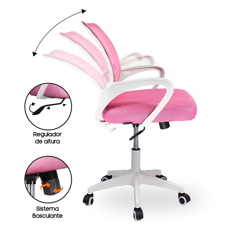 Silla-de-Oficina-Ergonomica-Ava-Base-de-Nylon---Sistema Basculante