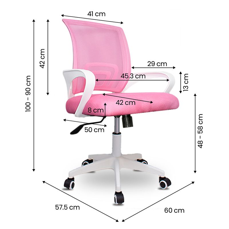 Silla-de-Oficina-Ergonomica-Ava-Base-de-Nylon---Sistema Basculante