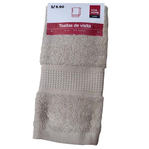 Set de Toallas de Visita VIVA HOME 30x50cm Beige C 2un