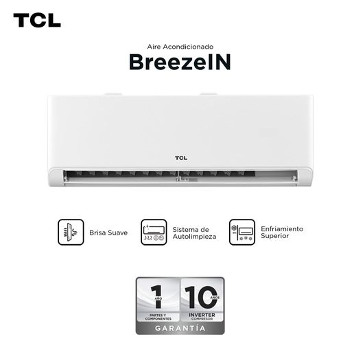 Aire Acondicionado TCL 12000 BTU BreezeIN Split Inverter Frio Calor Con Wifi TAC-12CHSAI/TPH11
