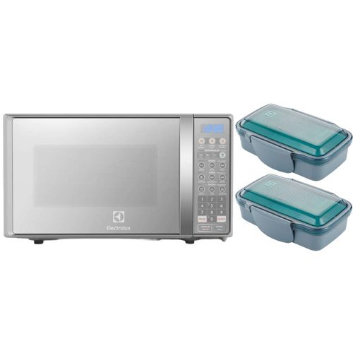 Combo: Microondas Electrolux 20L (EMDO20S2GSRUG) + Porta Comidas X2 Electrolux 950ml Freezer Verde (A15338401)
