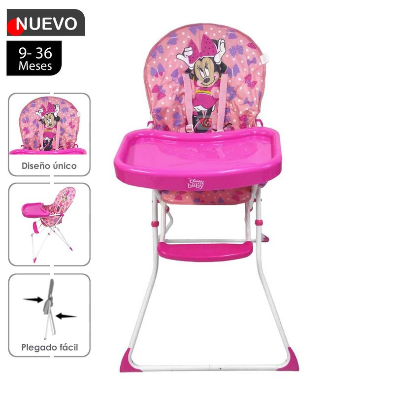 Silla-de-Comer-plegable-Minnie-Rosado