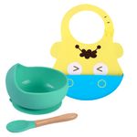 Pack-Babero-Hipopotamo-con-Cuenco-Turquesa-con-cuchara-Baby-Froggie-para-bebe