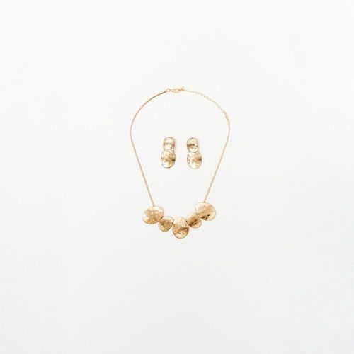 Set de Collar Sfera Mujer Doble Round Oro