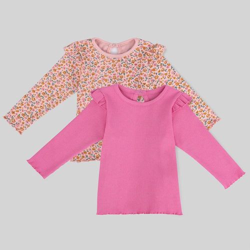 Pack X2 Polo Manga Larga Para Bebe Niña Baby Circus