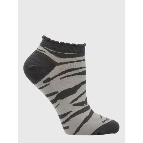 Medias Para Mujer Algodón/Elastano Ped ST Zebra Gris Hush Puppies