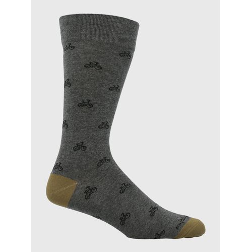 Medias Para Hombre Algodón/Elastano Cuff Bikes Gris Oscuro Hush Puppies