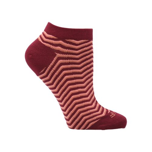 Media Para Mujer Bamboo Ped Zigzag Rojo Rockford