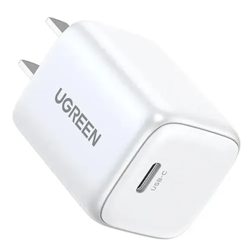 Cargador de carga rápida UGREEN GaN 30W US (Space Gray) CD319 BLANCO