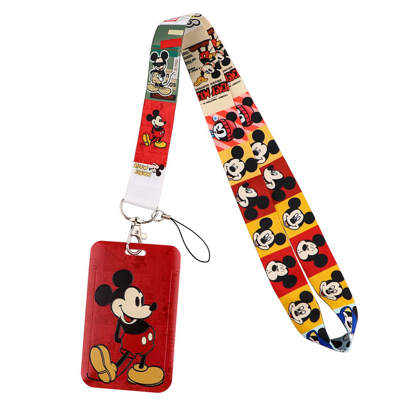 Mickey-Mouse-Lanyard-Fotocheck-Disney-Store-Minnie-Disneyland-Moda-ID-Llave