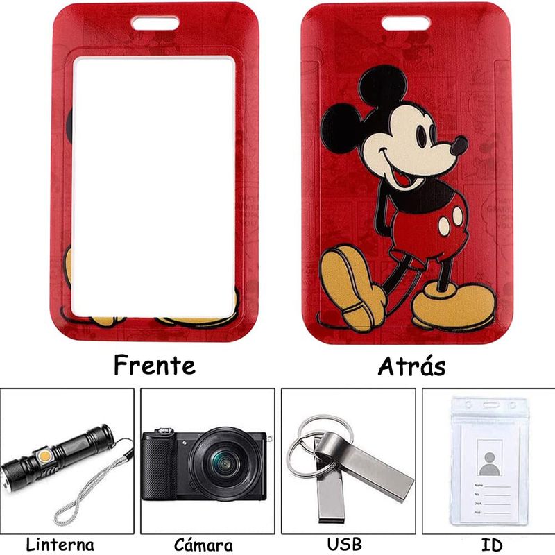 Mickey-Mouse-Lanyard-Fotocheck-Disney-Store-Minnie-Disneyland-Moda-ID-Llave