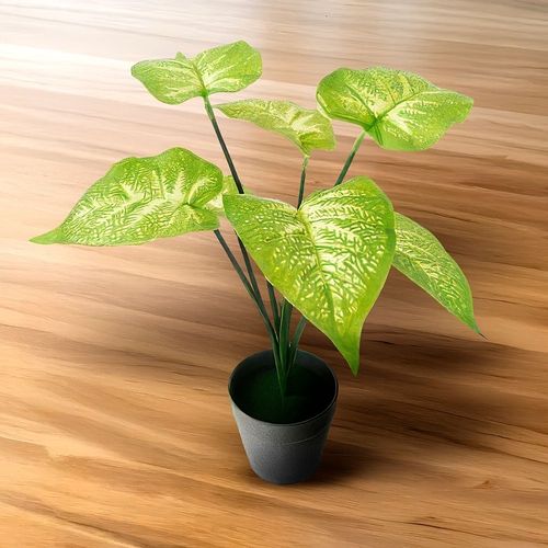 Planta Artificial con Maceta Cemento 31cm Otoño Orange
