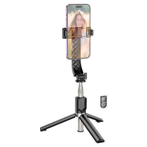 Tripode Selfie Stick HOCO K20 Prior 98cm Control Remoto Negro