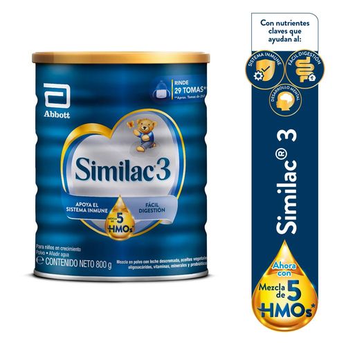 Similac  3 con mezcla de 5HMOs  lata de 800g