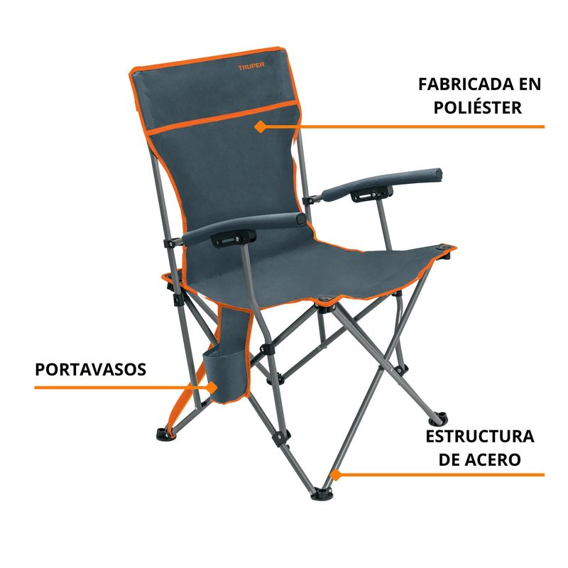 Silla-de-playa-camping-portatil-plegable-4-unidades-TRUPER