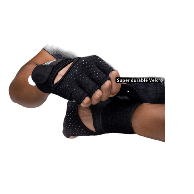 Guante-Deportivo-C--Muñequera-de-Poder-Transpirable-Gym-Pesas-Negro-Talla-M