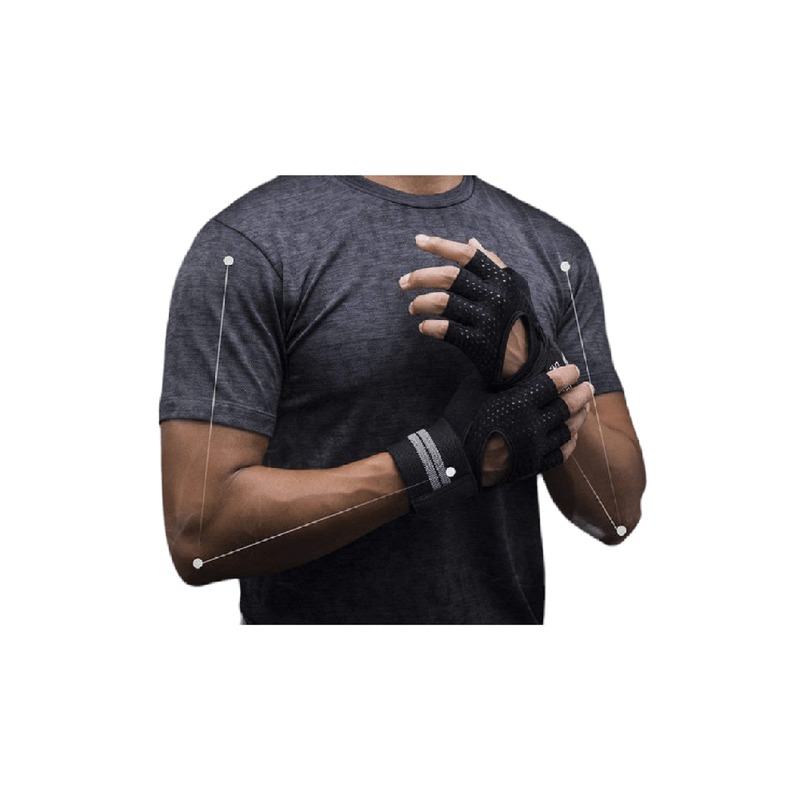 Guante-Deportivo-C--Muñequera-de-Poder-Transpirable-Gym-Pesas-Negro-Talla-M