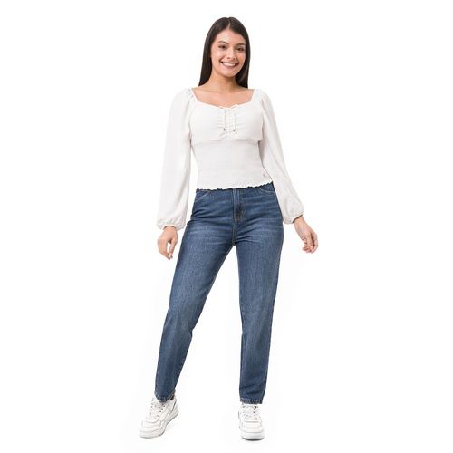 Jean Mujer Mom Rigido Pilyc B Fits Me