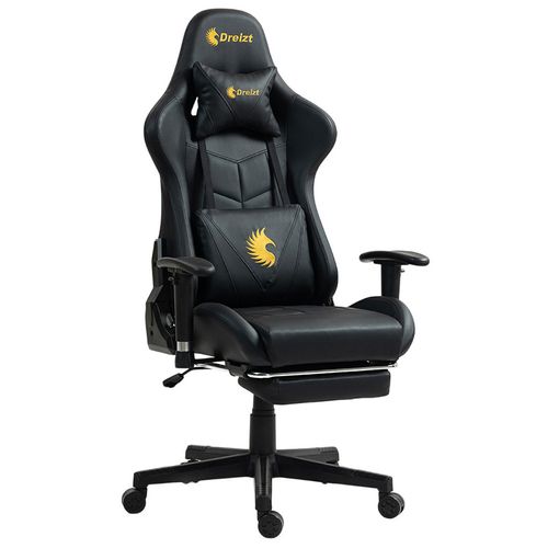Silla Gamer Dreizt Apolo Series Oro Pro 180° Alta Calidad Posapies