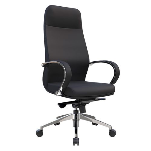 Silla De Oficina Ergonómica De Cuero Atiz Negro Ofideas