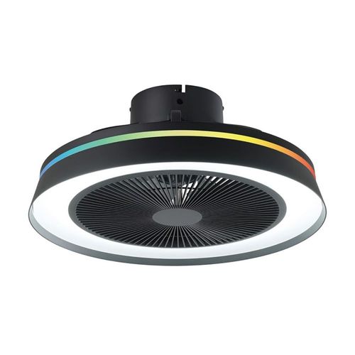 Ventilador de Techo Plafón LED Eglo Vallonia 21W Negro