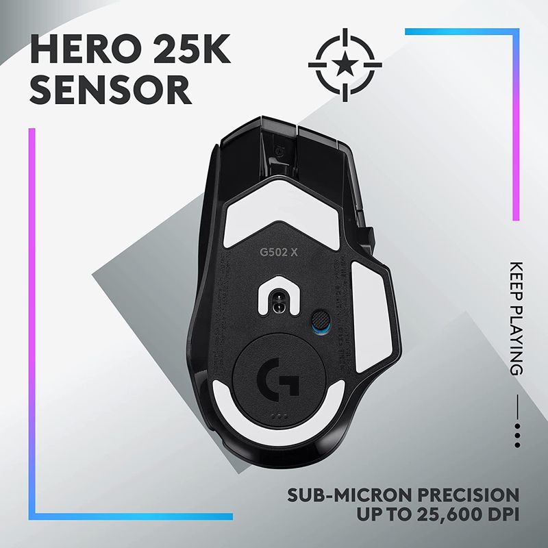 Mouse-Gamer-G502-X-PLUS-25K-DPI-Lightforce-RGB-Negro